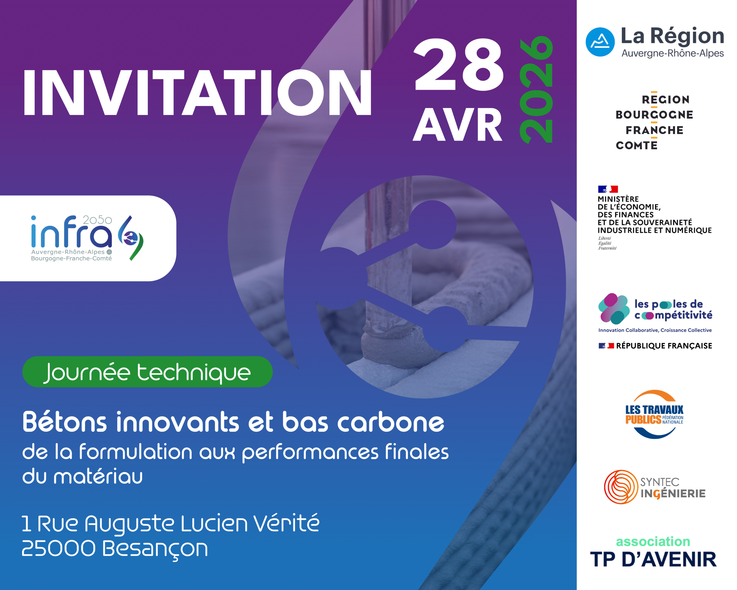 INFRA2050 Besançon — Journée technique Bétons innovants et bas carbone
